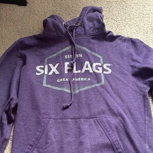 Purple Six Flags Hoodie